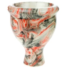 Керамическая чаша для кальяна «Мрамор Red»