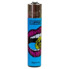 Зажигалка Clipper «Губы в губы Blue»