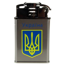 Зажигалка «Украина Silver emblem»