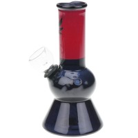 Бонг скляний Mini Bong With Hemp Leaf Black