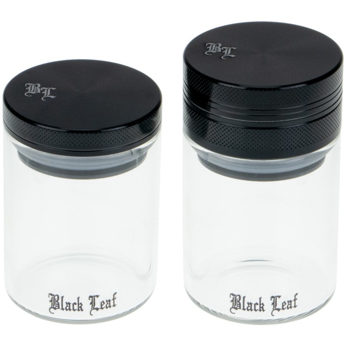 Гриндер Black Leaf Alu-Grinder With Glass Black