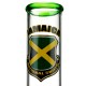 Бонг стеклянный «Флаг Ямайки»