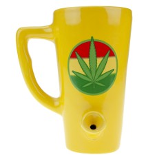Трубка-чашка «Yellow Rasta Leaf»
