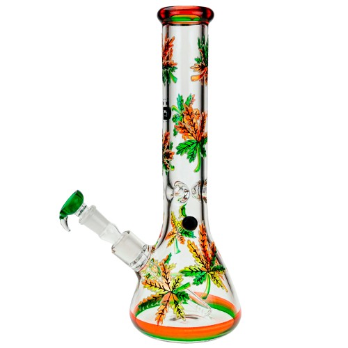 Бонг стеклянный «Colored cannabis»