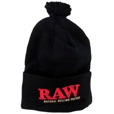 Зимова растаманська шапка RAW X Rollig Papers Pompom Knit Hat Black
